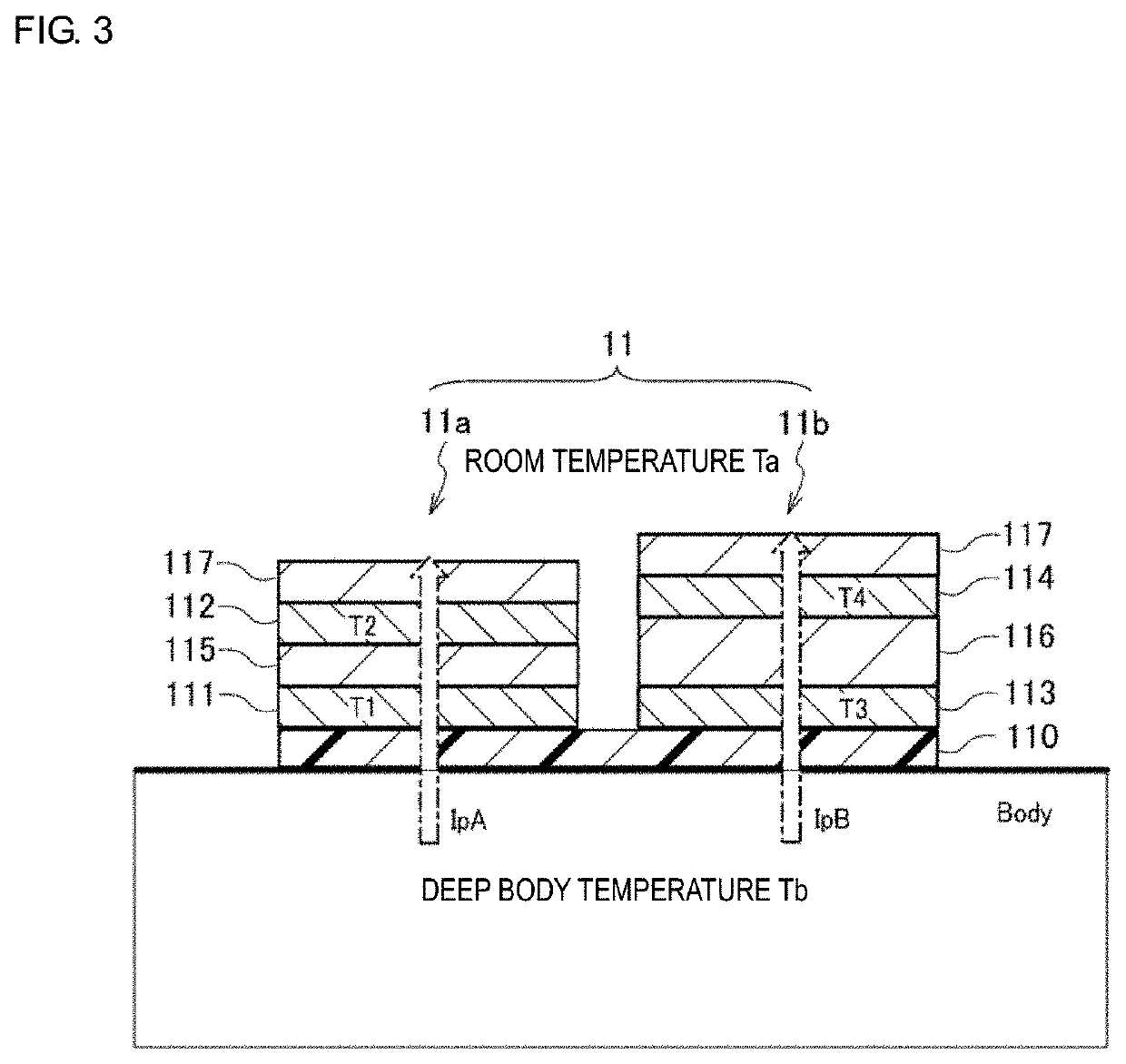 Body temperature measuring device