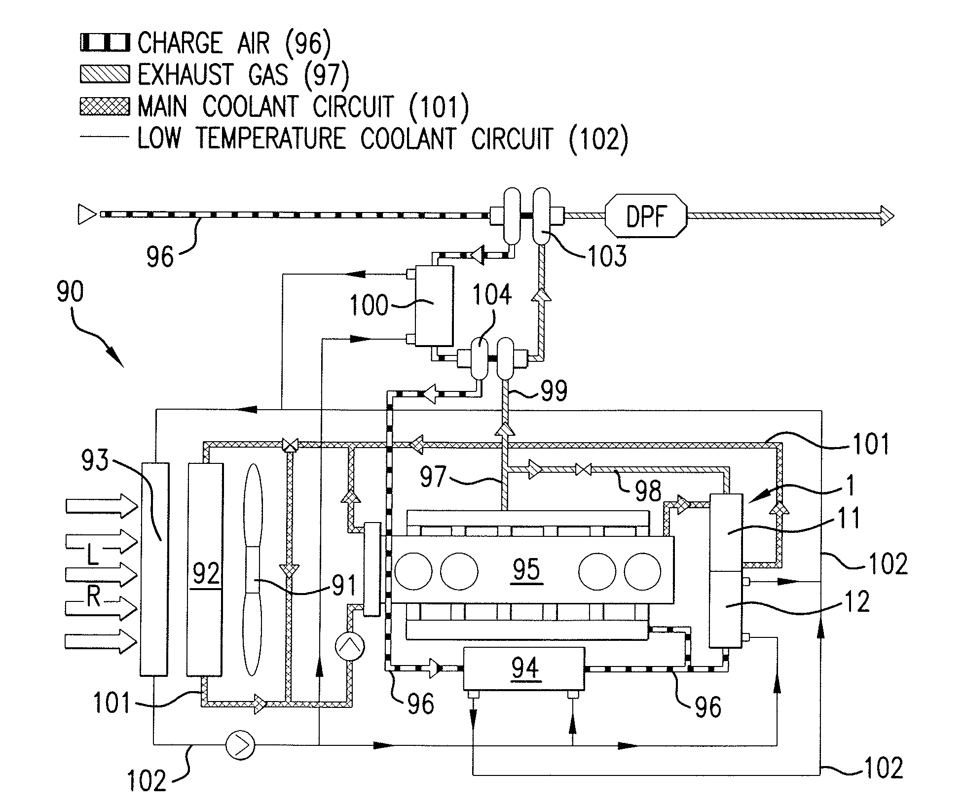 Heat exchanger for exhaust gas cooling; method for operating a heat exchanger; system with a heat exchanger for exhaust gas cooling