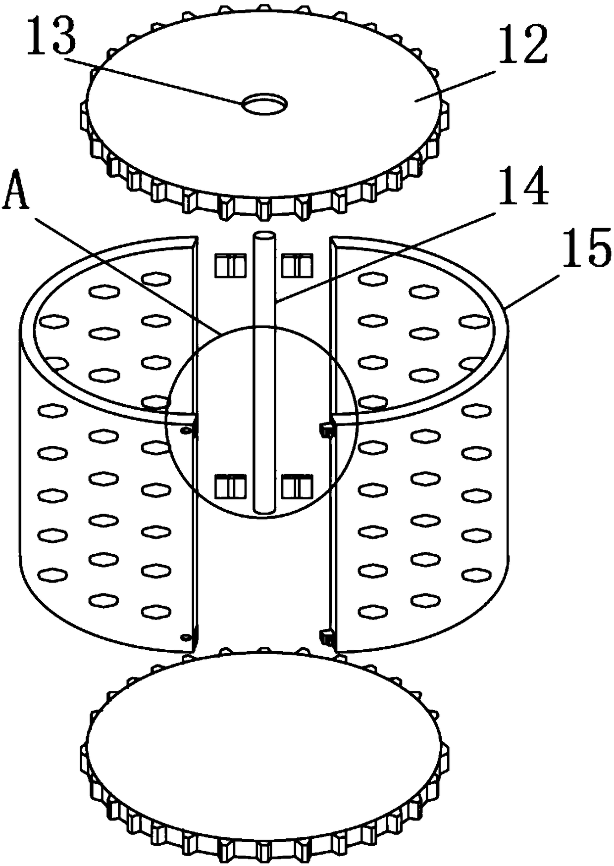 Skin stain processing device used in broiler chicken slaughtering