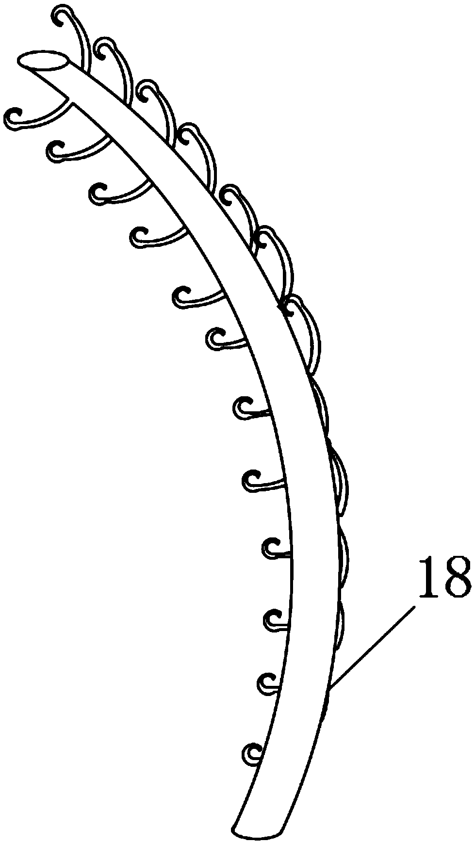 Skin stain processing device used in broiler chicken slaughtering