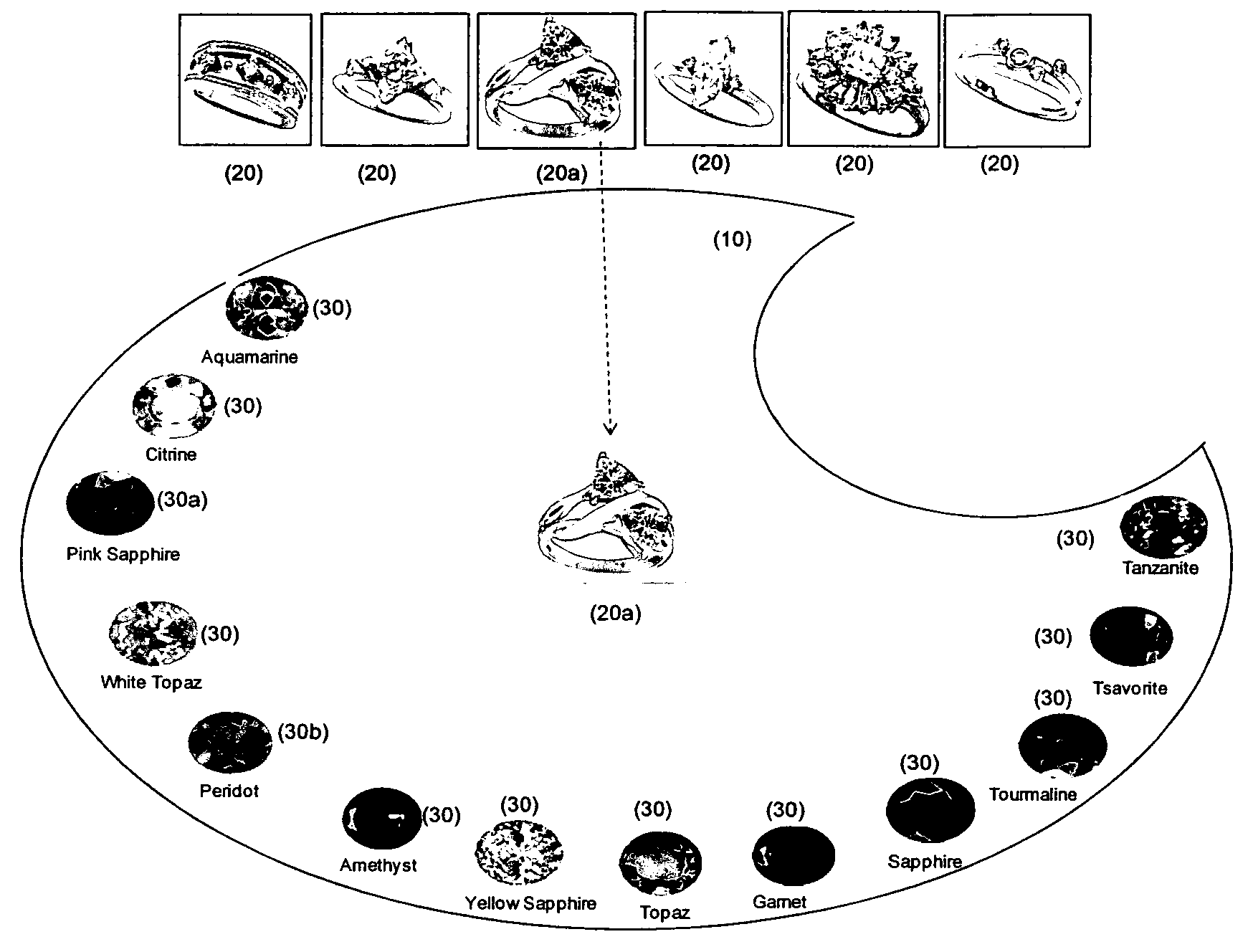 Drag-and-drop customization of jewelry