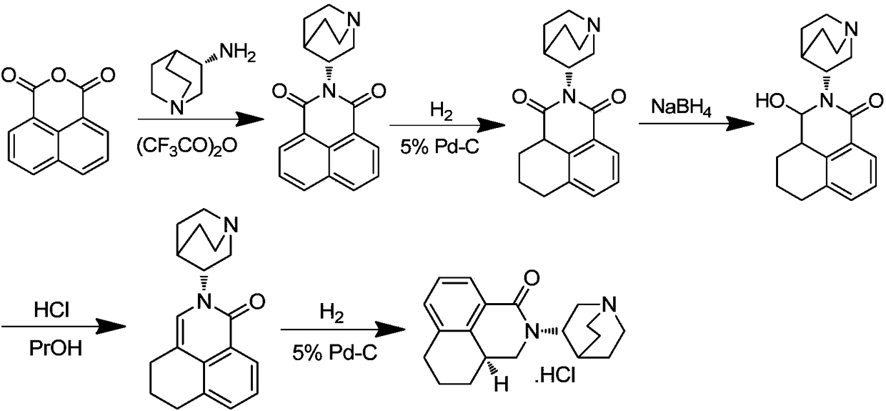 Preparation method of high-purity palonosetron hydrochloride