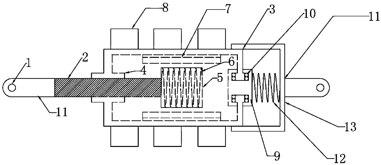 An acceleration type eddy current inertia energy dissipator