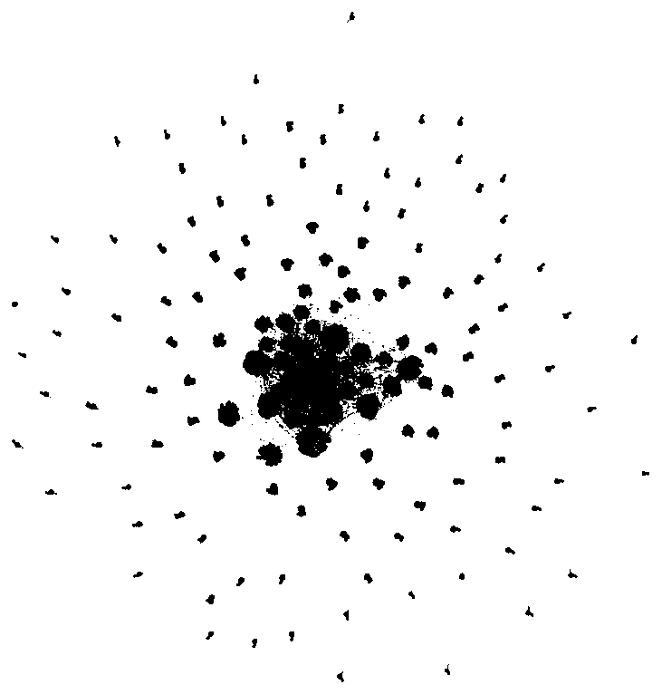 Network layout method and system based on segmentation drawing method and medium