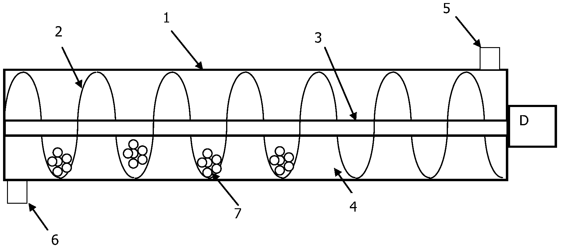 Circulation drying device for water-containing solid material