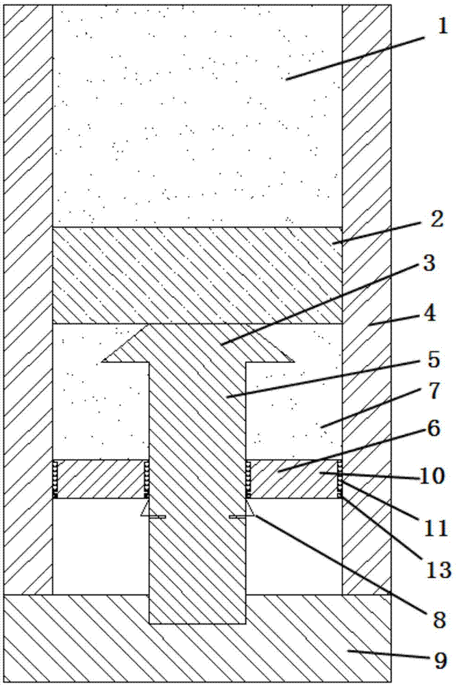 Hydrostatic extrusion hollow profile device with movable core support for die core