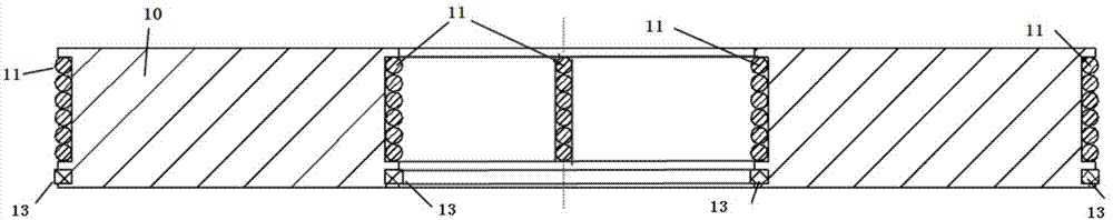 Hydrostatic extrusion hollow profile device with movable core support for die core