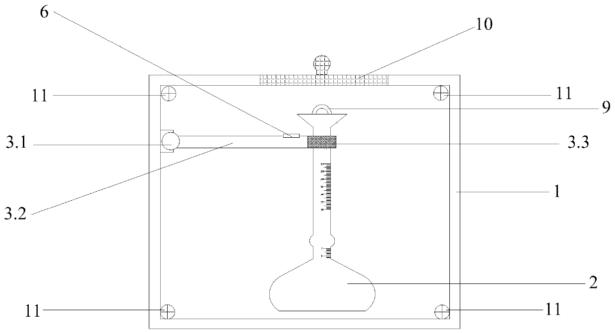 Thermostatic water bath test device for measuring cement density and test method thereof