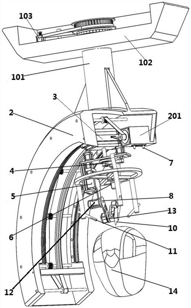 Control system of hair follicle extraction structure