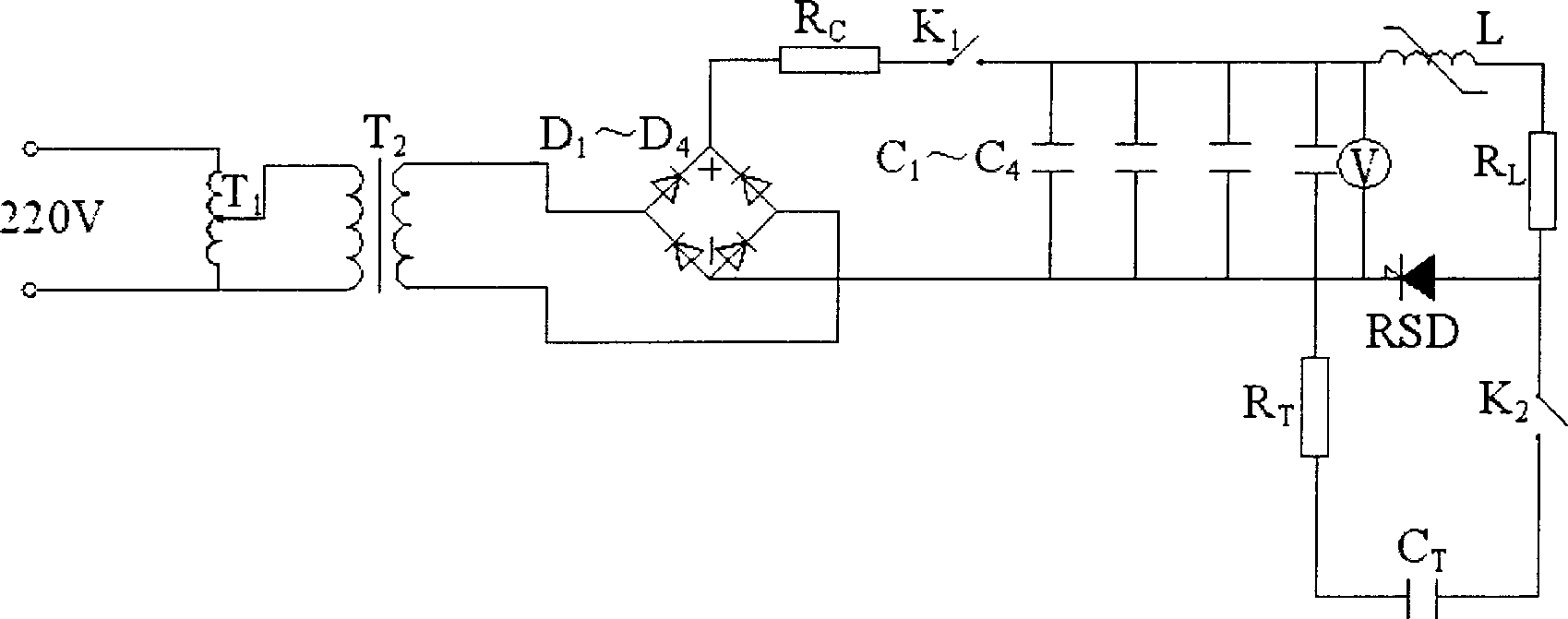 Production and special apparatus for low-voltage pulse electric field of non tree-like-crystal and semi-solid alloy