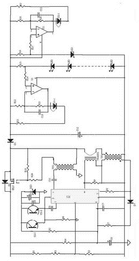 LED (light-emitting diode) constant-current driving power supply with high power factor and wide voltage range