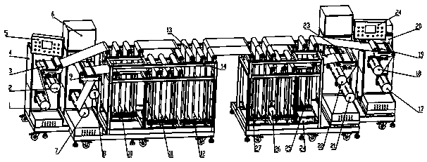 Double-row roll-to-roll continuous horizontal production equipment