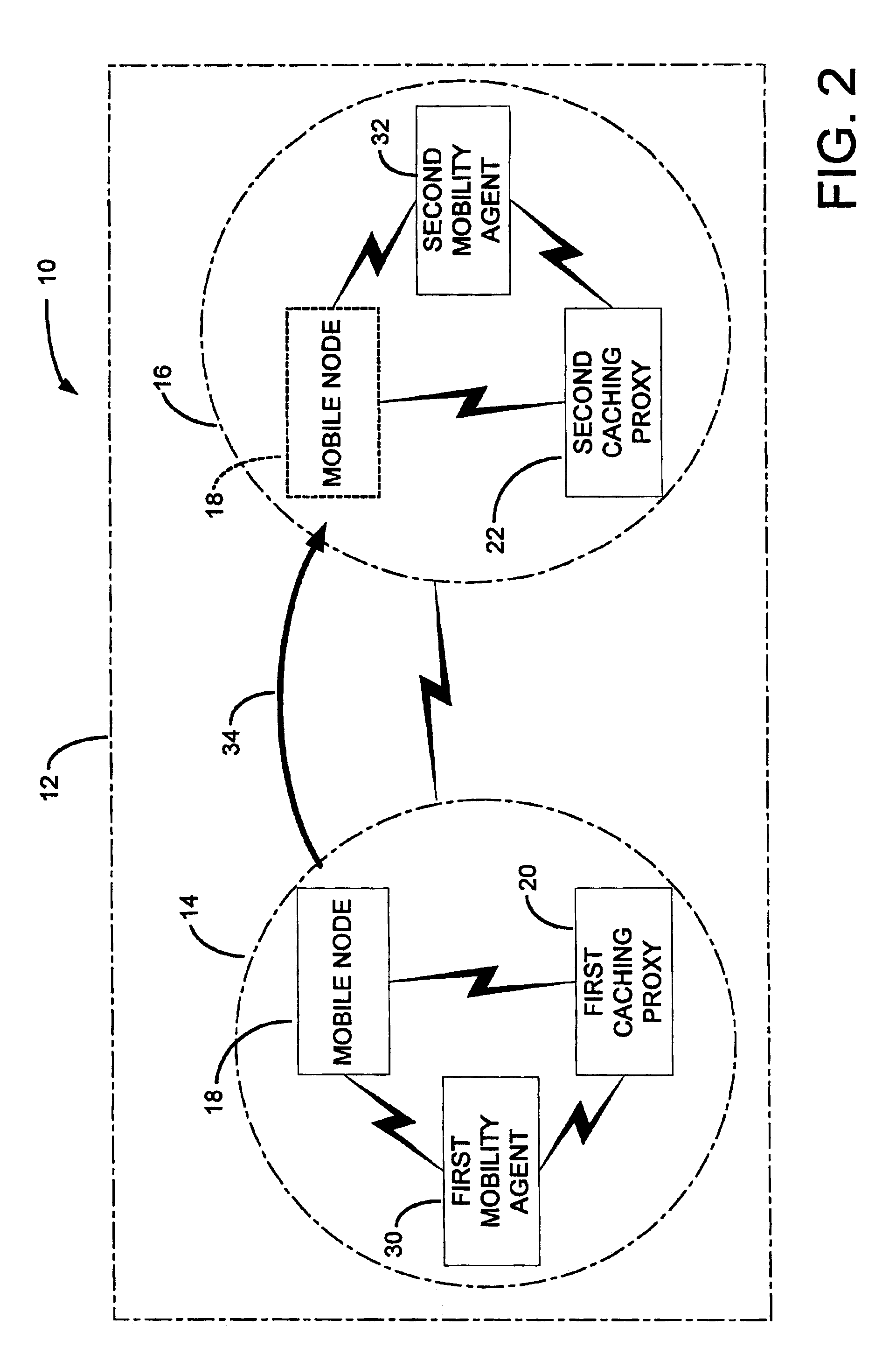 System for management of cacheable streaming content in a packet based communication network with mobile hosts