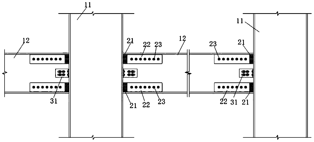 Friction damper for frame structure joint and building frame structure