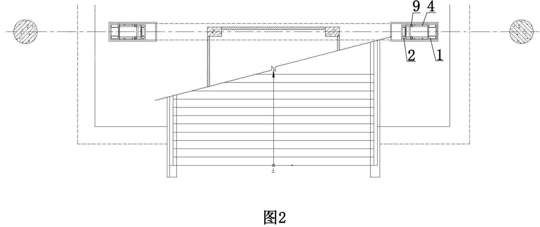 Large-scale archaistic metal combined moon gate and construction method thereof