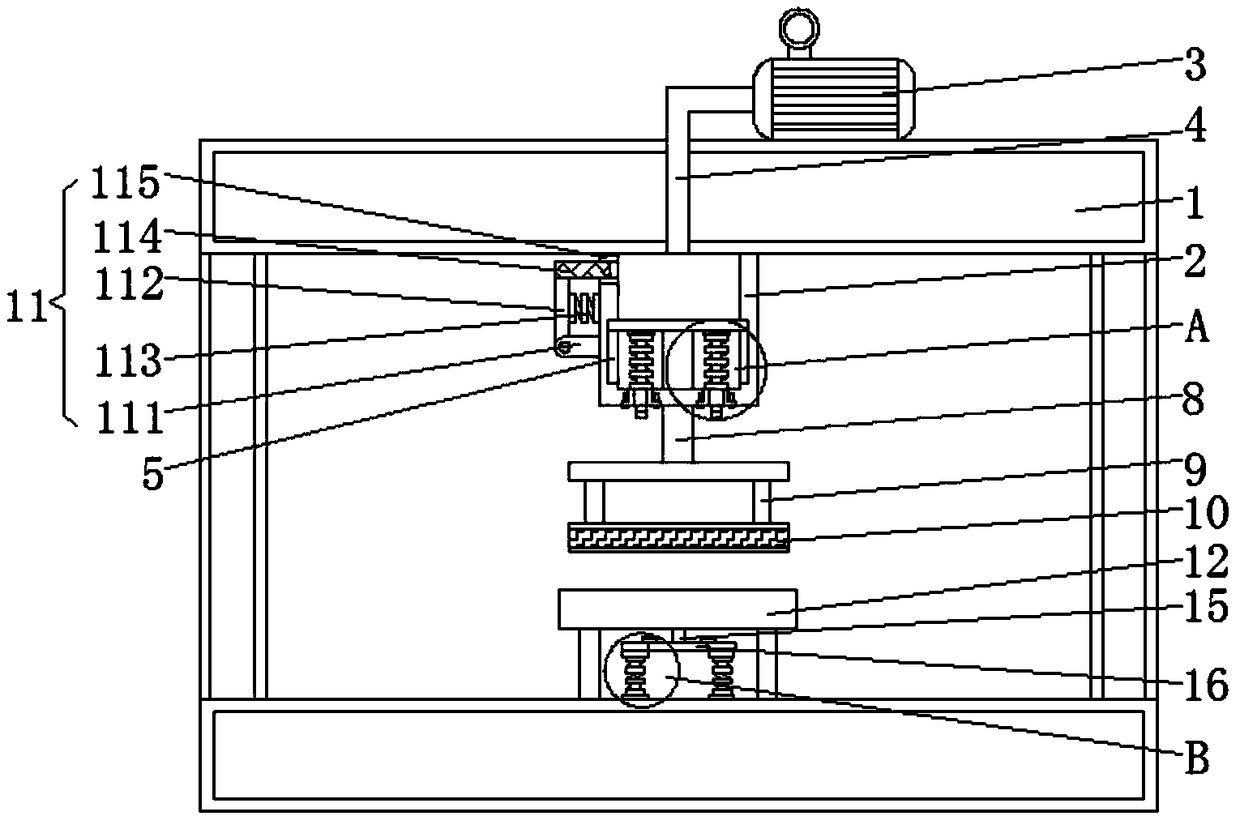 Stamping die for plastic plate applied to environment-protecting technological equipment