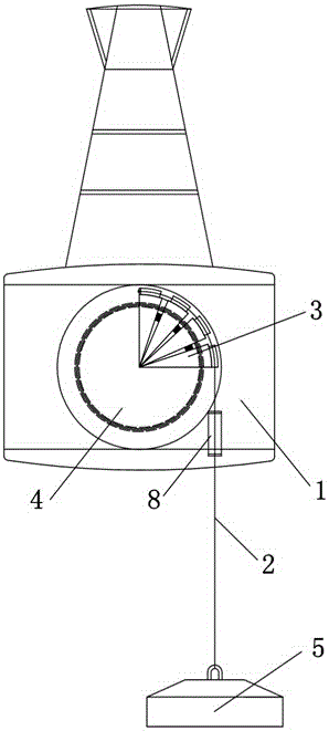 Self-resetting buoy with ring slide system