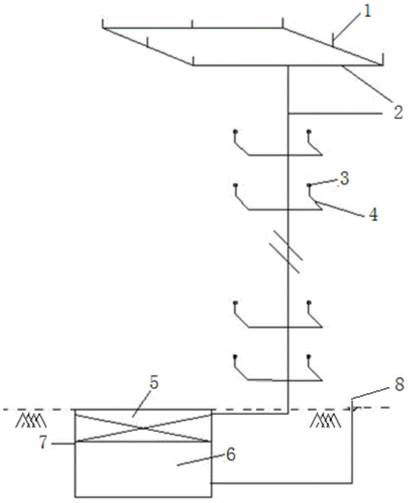 Building rainwater and washing water collection and reuse system