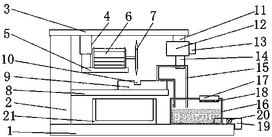 Cutting waste material collecting device for machining and manufacturing