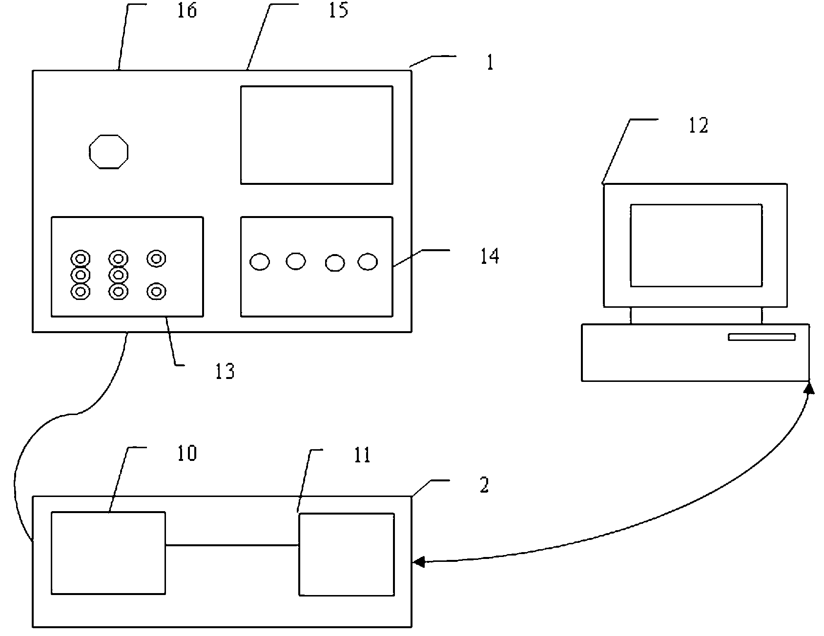 Open-type hot water boiler heating experimental system