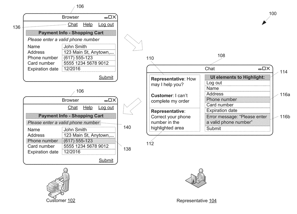 Selective sharing for collaborative application usage