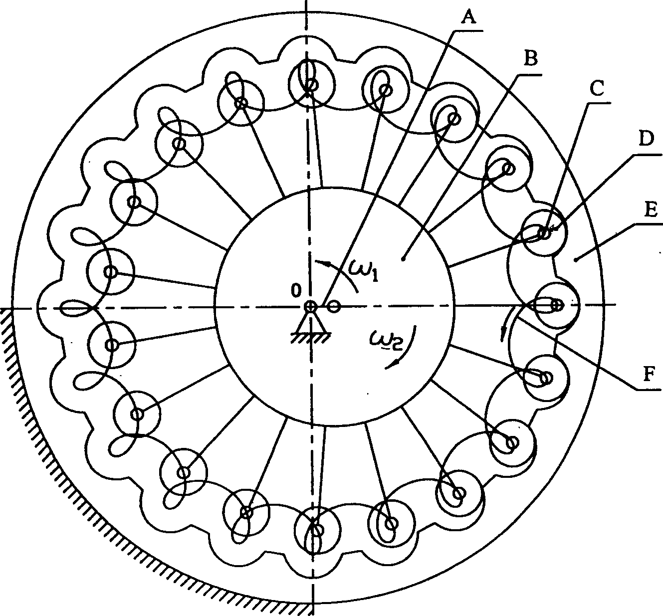 Harmonic speed reducer of cycloid roller chain