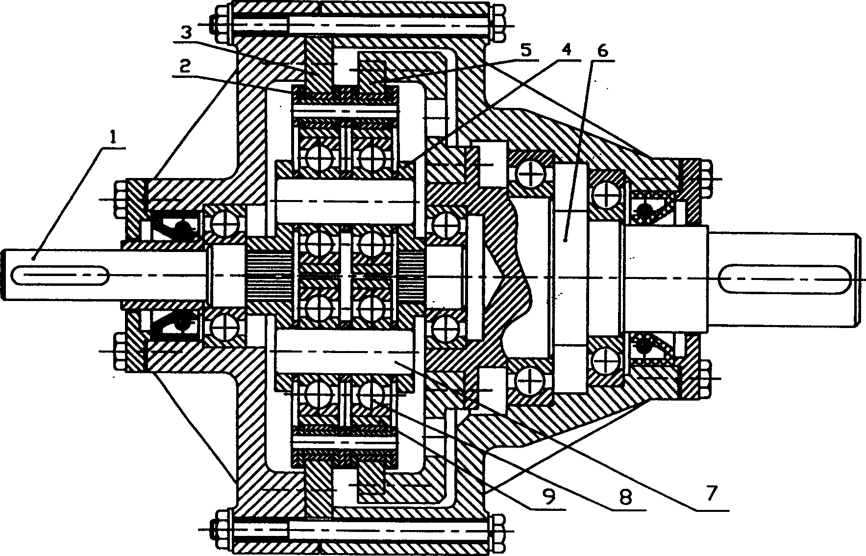 Harmonic speed reducer of cycloid roller chain