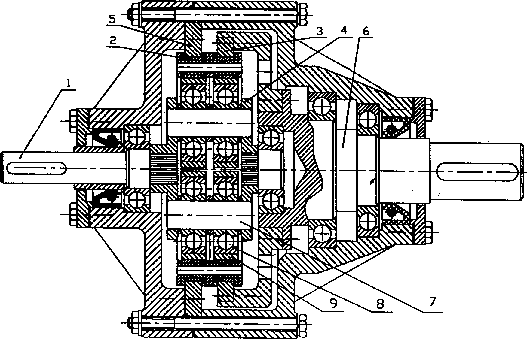 Harmonic speed reducer of cycloid roller chain