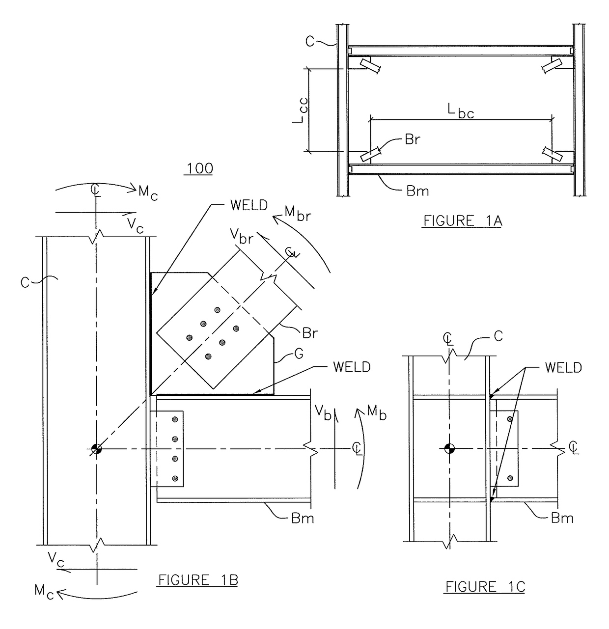 Split gusset connection