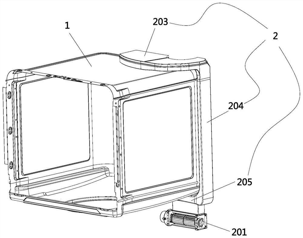 Air duct structure of dishwasher