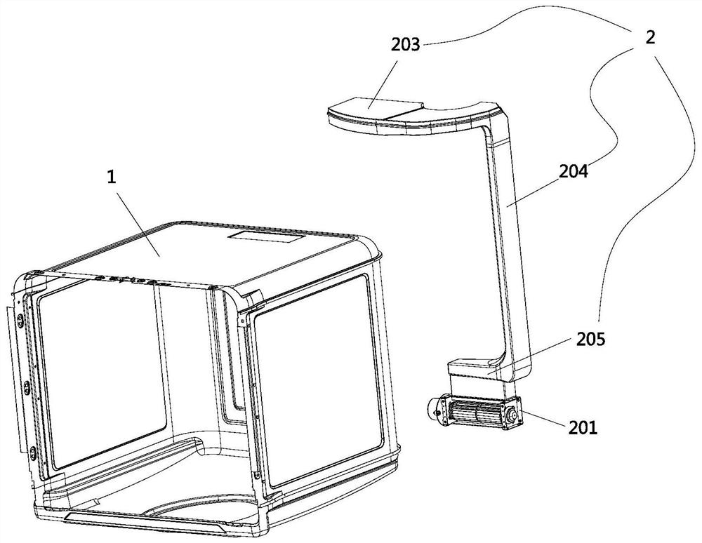 Air duct structure of dishwasher