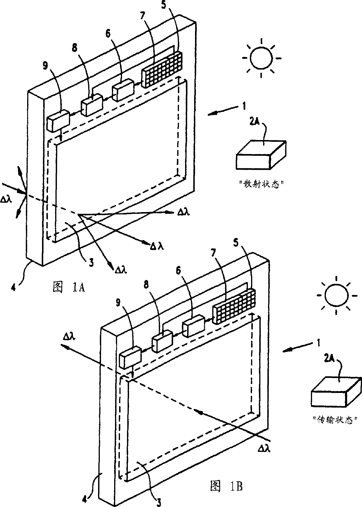 Electro-optical glazing structures having scatthering and transparent modes of operation