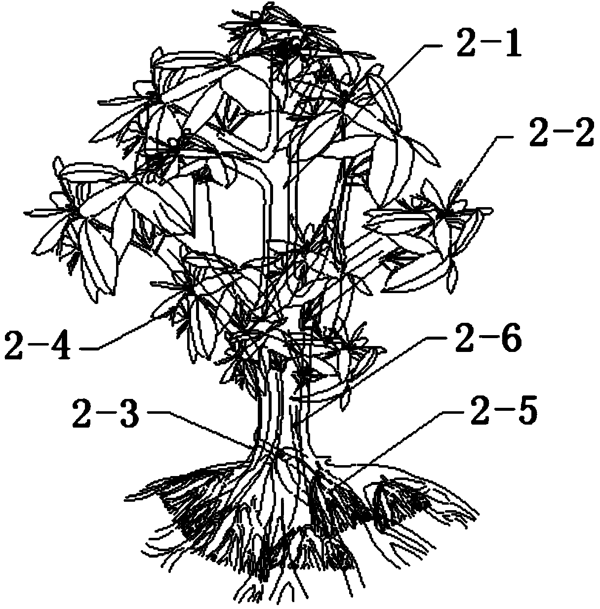 Mutual assistance symbiosis minimally-invasive inarching method for wild alpine rhododendron ancient stumps and seedlings