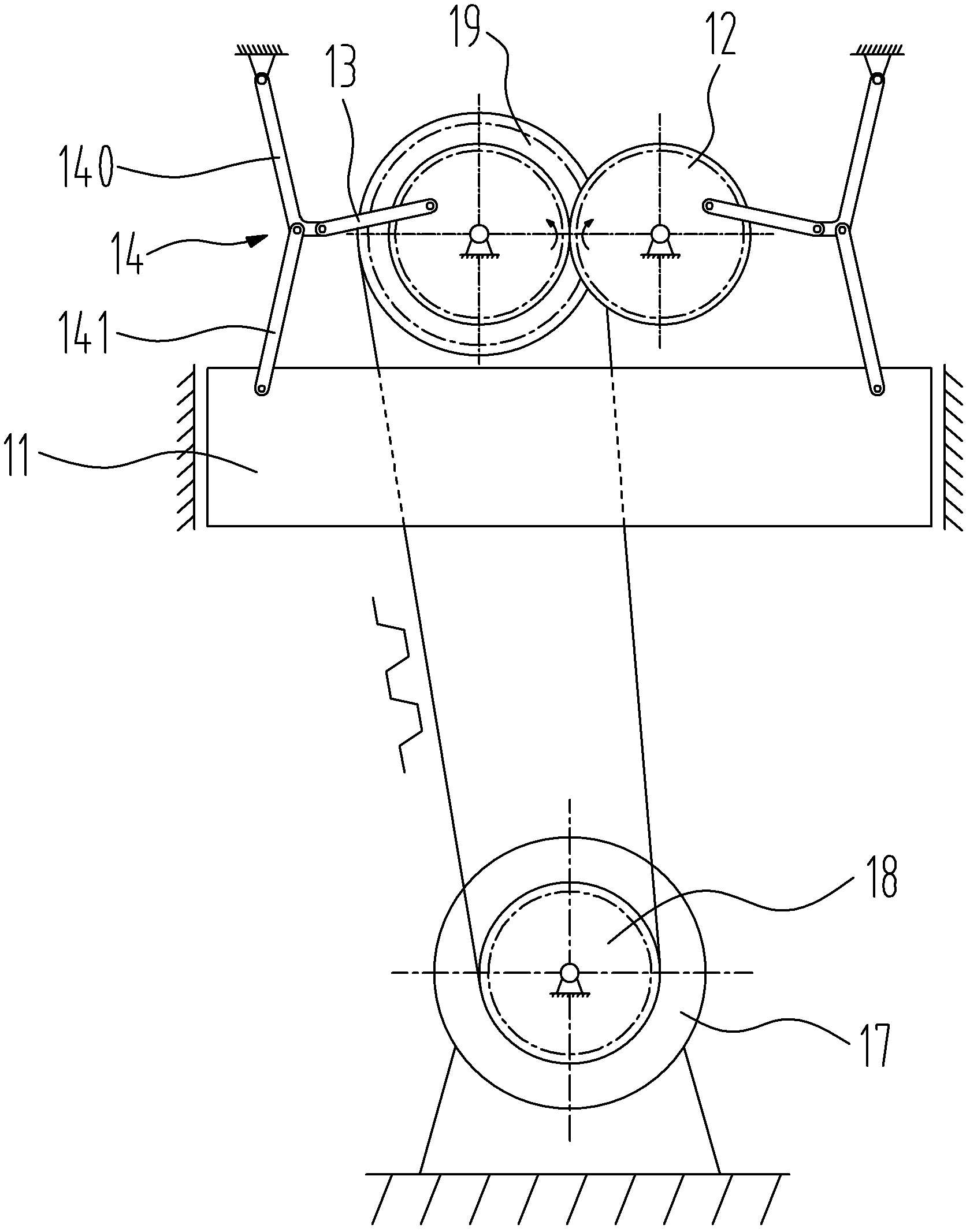 Dual-elbow-rod punch