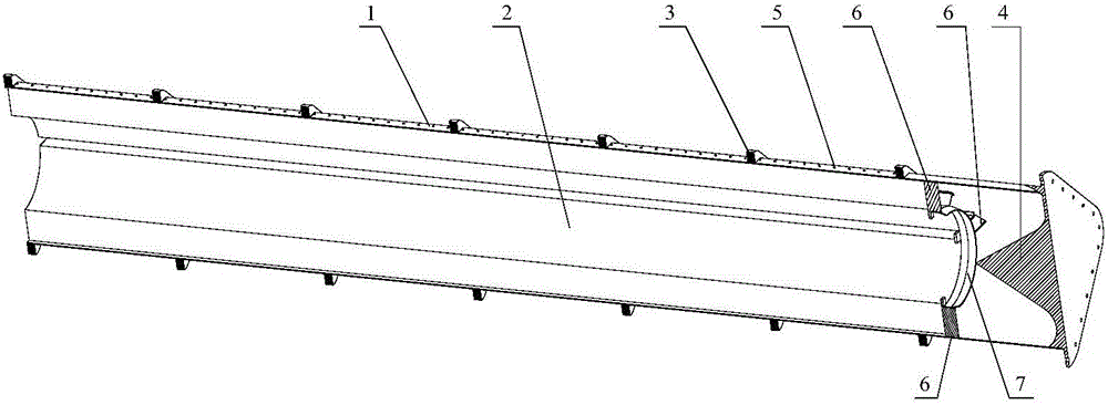 Winged missile vertical thermal emission inner-round outer-square concentric cylinder structure