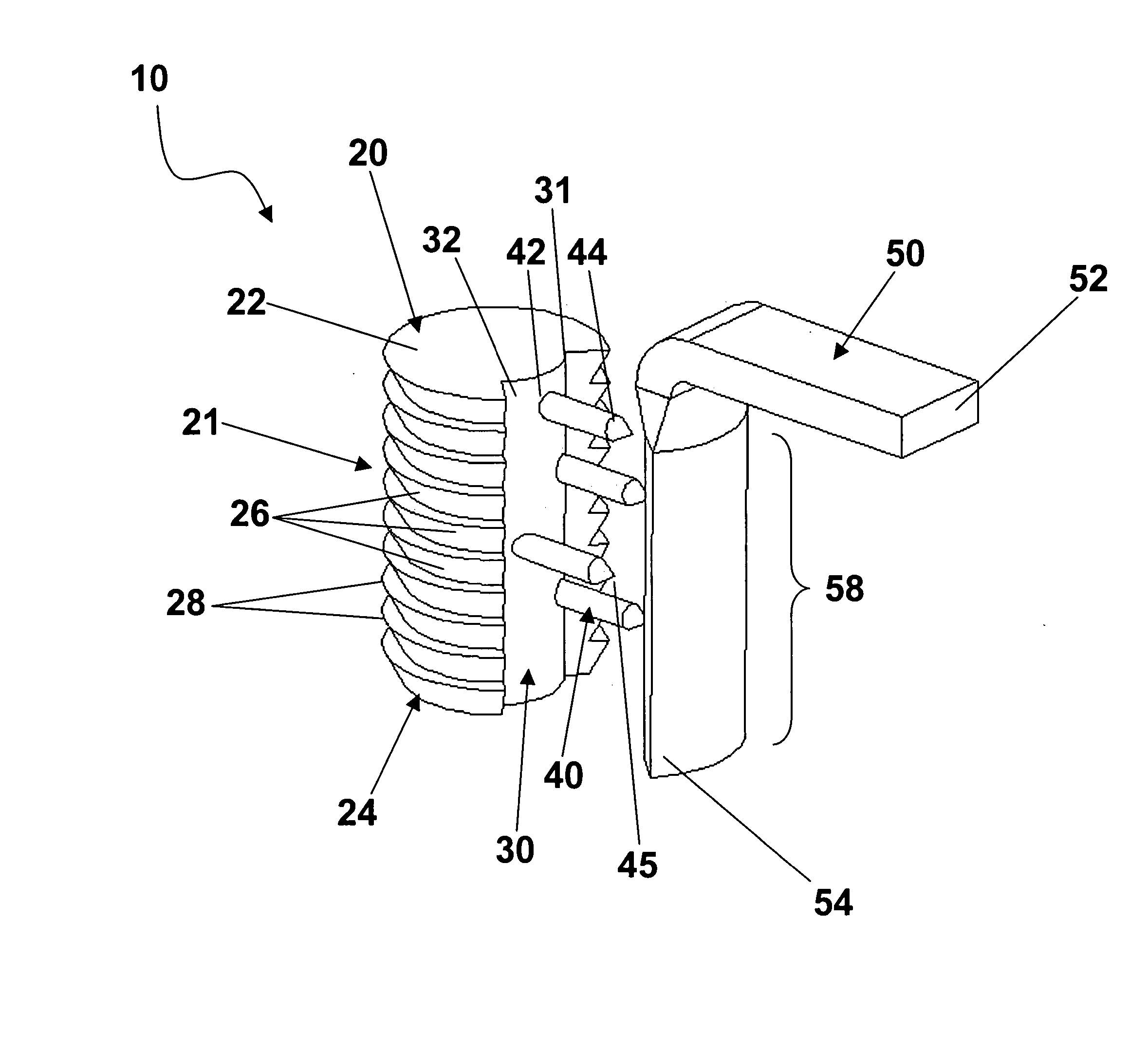 Bone anchoring device