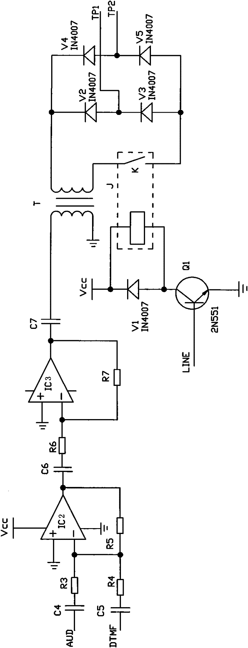 Monostable circuit of automatic detection warning instrument for communication cable breakpoint