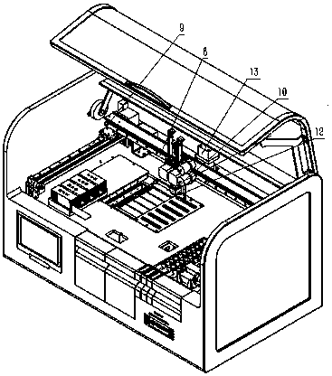 Full automatic glass slide smear dyeing machine