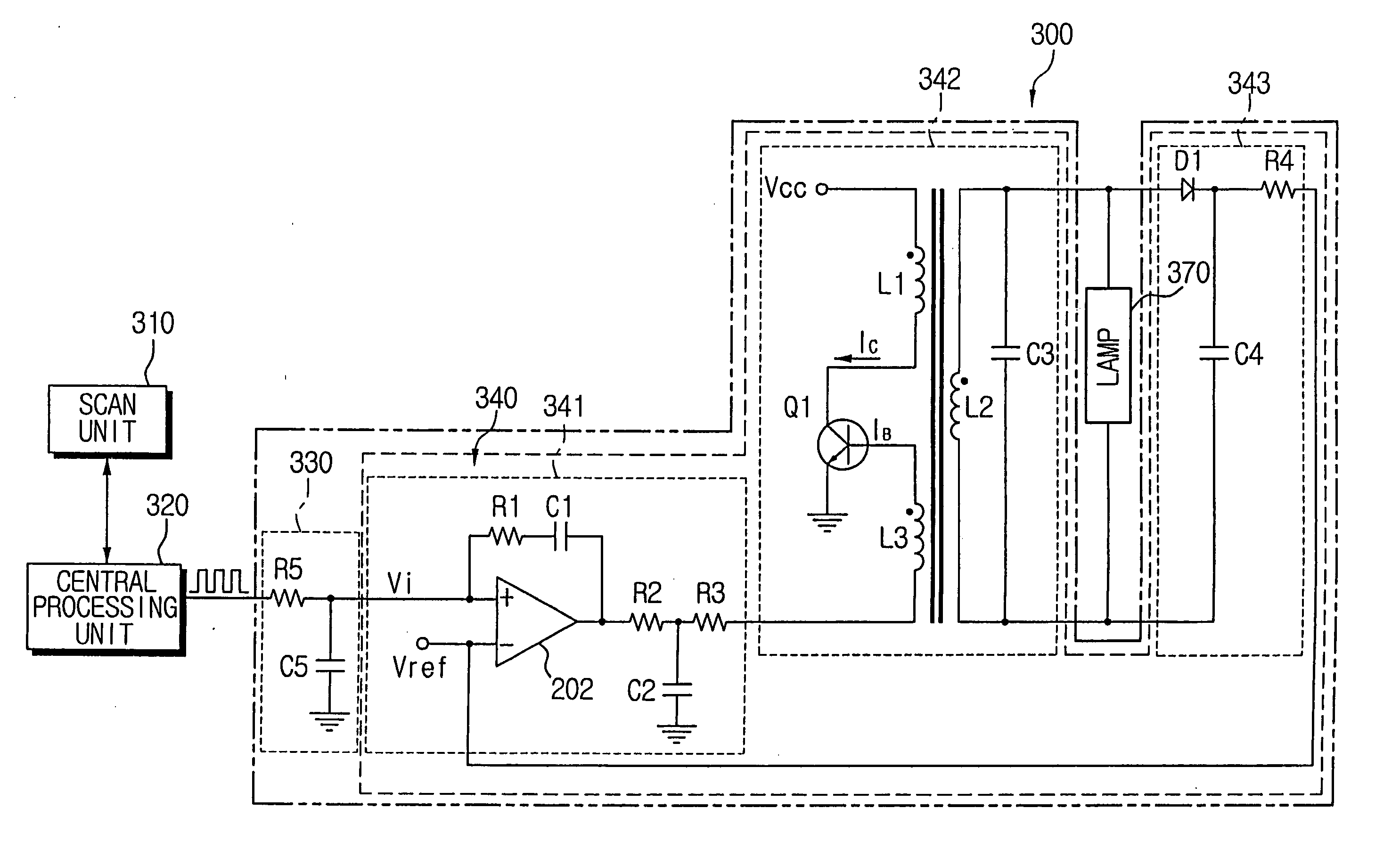 Scanning apparatus having a fluorescent lamp and control method thereof