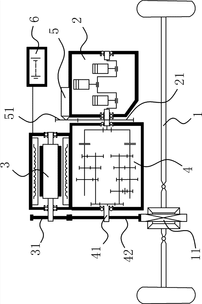 Automobile hybrid drive system