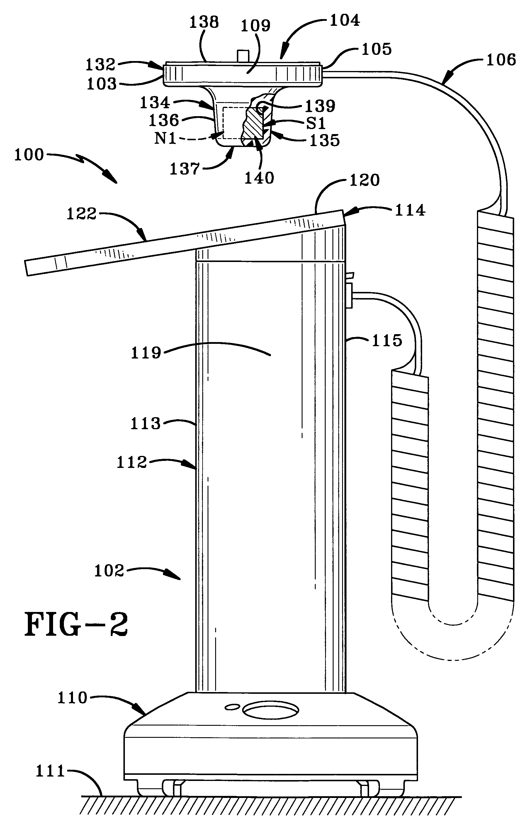 Display having self-orienting mounting area