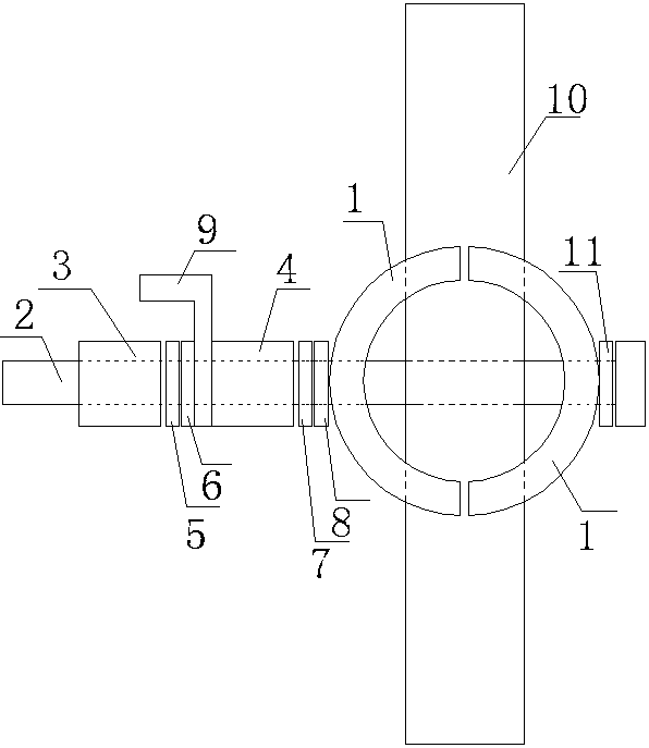 Three-way double-column single-screw casing multidimensional structure clip