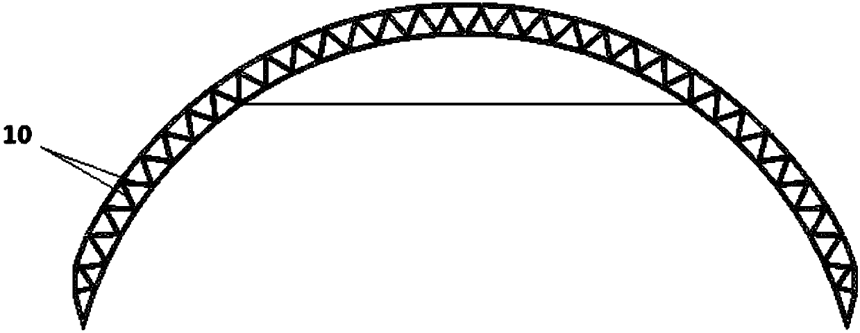 Prestress grid industrial material field awning