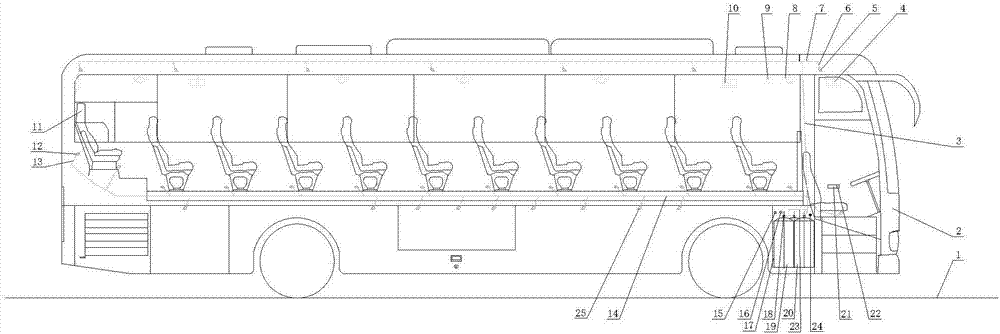 Fixed type C6-Fluoroketone automatic fire extinguishing system for passenger cabin of passenger car