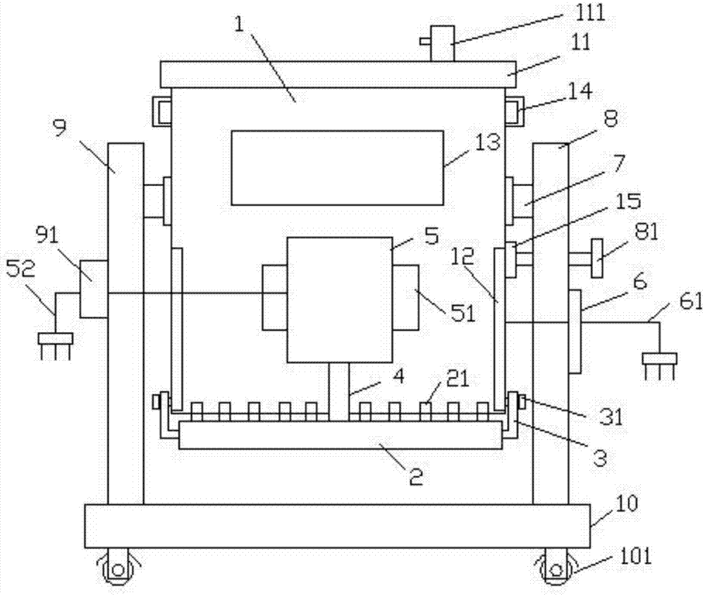 Pneumatic stirring device for dyeing denim fabric