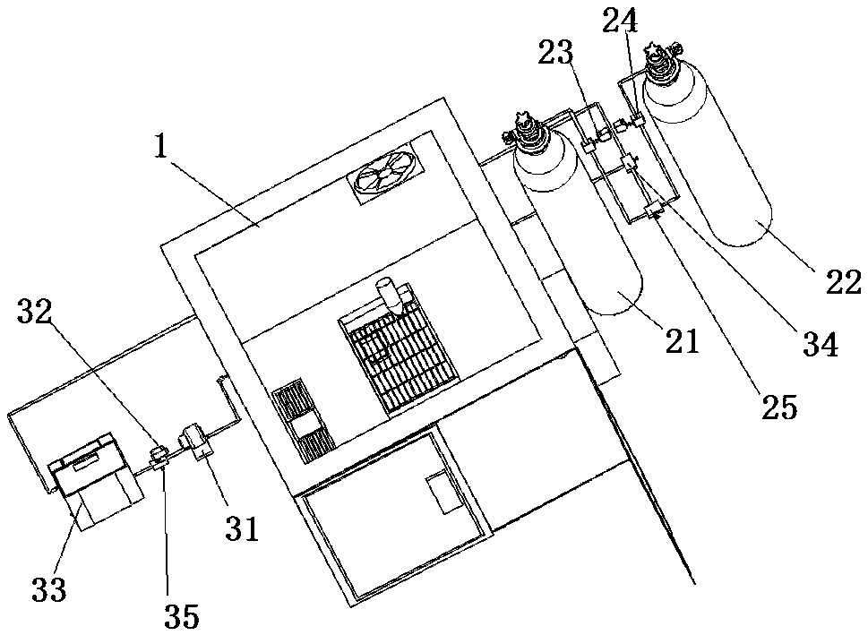 Anoxic device for clinical animal experiments