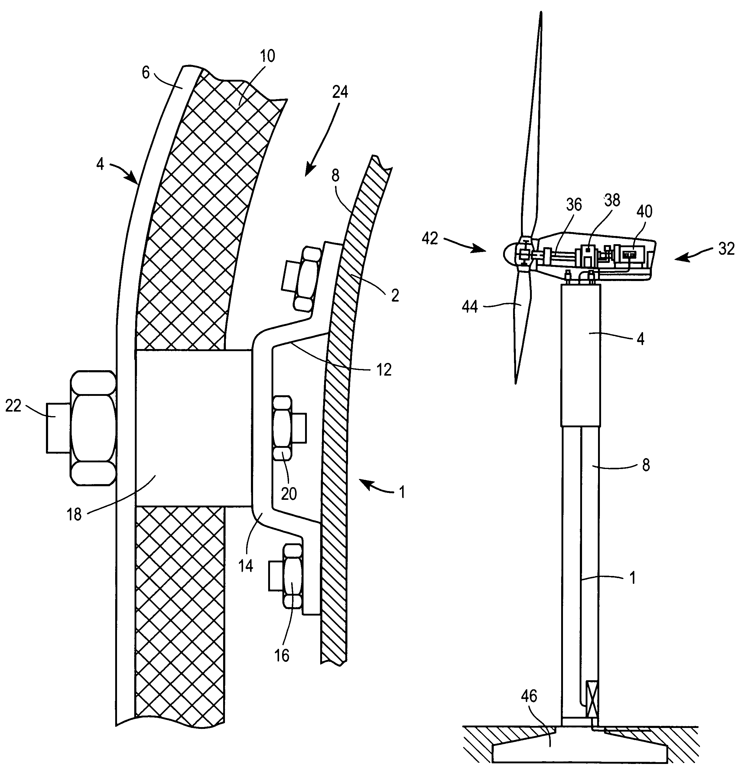 Wind turbine with outer noise shell