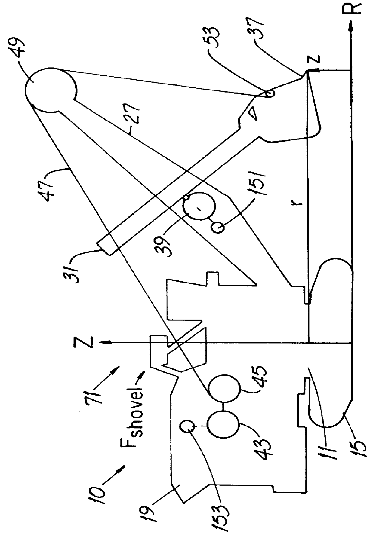 Method and system for controlling movement of a digging dipper