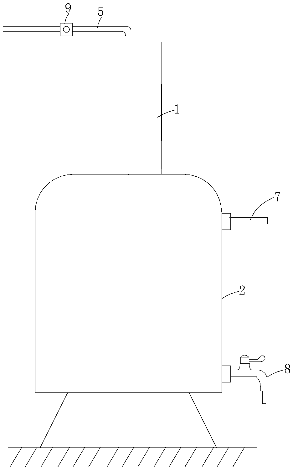 High-pressure water flow type separation device for multi-particle-diameter microplastics in deposits or soil