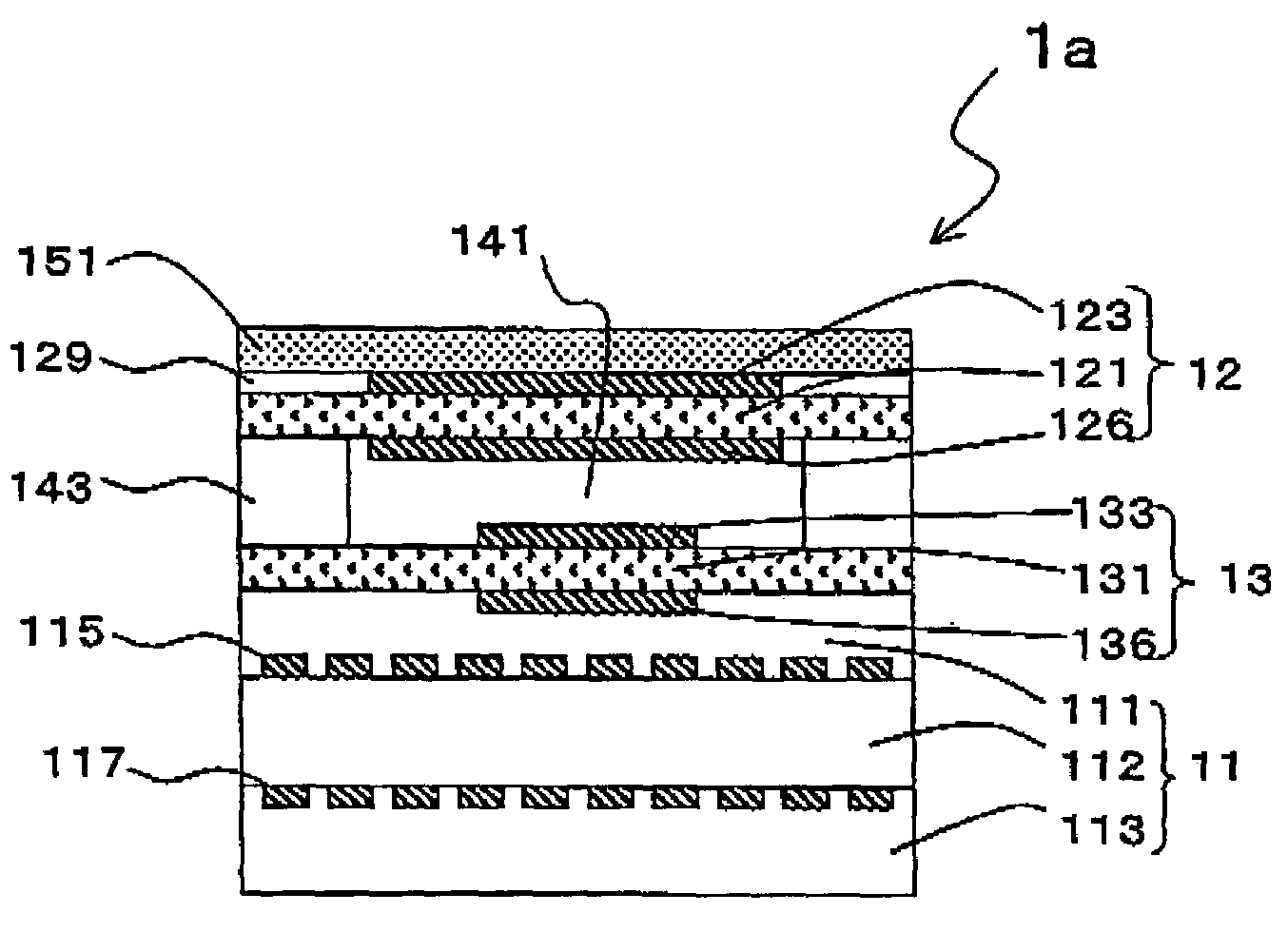 Gas sensor having a laminate comprising solid electrolyte layers and alumina substrate